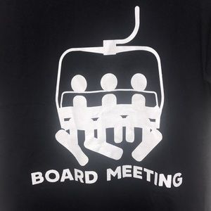 NWT Board Meeting Black Snowboarding Graphic T-Shirt Men’s Medium